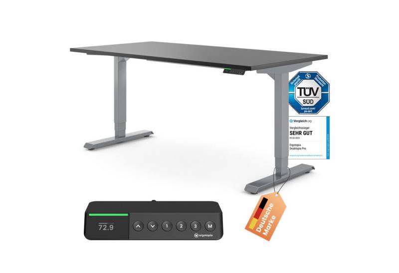 Ergotopia Schreibtisch Desktopia Pro X elektrisch höhenverstellbarer Schreibtisch, elektrisch verstellbarer Bürotisch inkl. edlem OLED-Display von Ergotopia