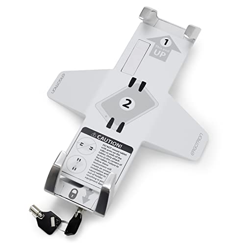 ERGOTRON 45-460-026 verriegelbare Tablet-Befestigung kompatibel mit den meissten Tablets auch Apple iPad Microsoft Surface Samsung Galaxy, Silber von ERGOTRON