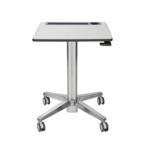 Ergotron LearnFit mobiler Stehpult, rollender Laptop-Sitz-Steh-Schreibtisch – hoch, grau von Ergotron