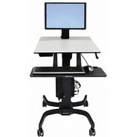 Ergotron WorkFit-C 1fach Mobiler Sitz-/Steh-PC-Arbeitsplatz 25,4cm (10 ) - 61,0cm (24 ) Schwarz, von Ergotron