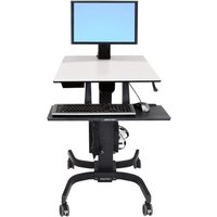 Ergotron WorkFit-C Single LD mobiler Steh-Sitz Arbeitsplatz für ein Display bis 60,96 cm 24 Zoll von Ergotron