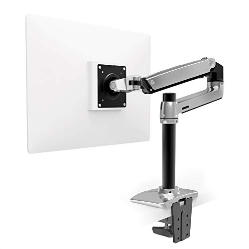 LX Monitor Arm mit hoher Säule in Aluminium - Monitor Tischhalterung mit patentierter CF-Technologie für Bildschirme bis 34 Zoll, 33cm Höhenverstellung, VESA Standard und 10 Jahre Garantie von Ergotron