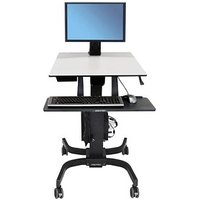 ergotron höhenverstellbarer PC-Tisch WorkFit-C Single LD 24-215-085 grau, schwarz für 1 Monitor, 1 Tastatur, 1 Maus, 1 PC von Ergotron