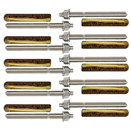 10er Set Schwerlastbefestigung Ankerstange + Verbundankerpatrone Stahl verzinkt oder Edelstahl (Edelstahl, M10 x 130 mm) von Erhard-Trading