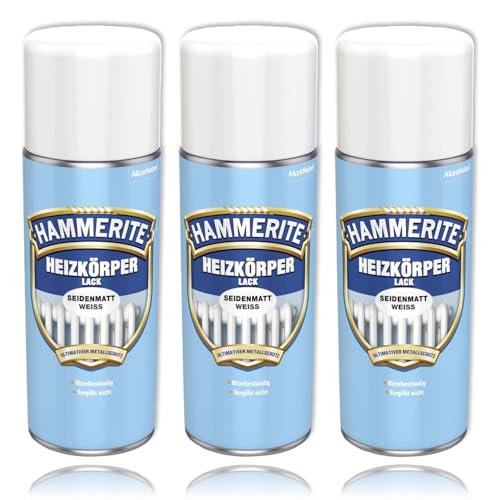 3x Hammerite Spray Heizkörperlack Rostschutz Heizung WEISS SEIDENMATT 400 ml 3x Hammerite Spray Heizkörperlack Rostschutz Heizung WEISS SEIDENMATT 400 ml von Erhard-Trading