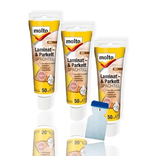 3x Molto Laminat- & Parkettspachtel 50 ml Set Holzreparatur (Kirsche) von Erhard-Trading