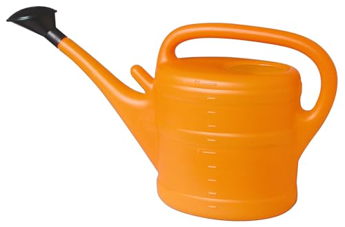 Bunte Gartengießkanne 10 Liter mit Brause (Orange) von Erhard-Trading