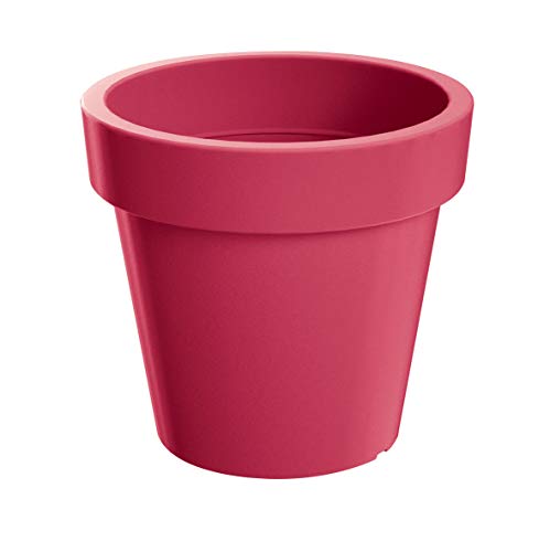Erhard-Trading Blumentopf Valencia Pflanztopf Übertopf Blumenkübel Kunststoff Himbeere Ø 13 cm von Erhard-Trading