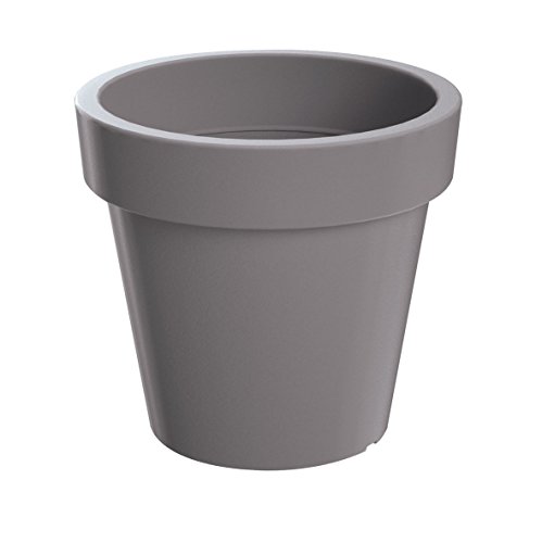 Erhard-Trading Blumentopf Valencia Pflanztopf Übertopf Blumenkübel Kunststoff steingrau Ø 29 cm von Erhard-Trading