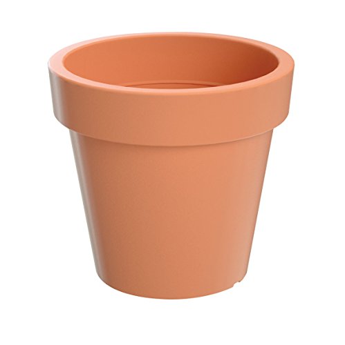 Erhard-Trading Blumentopf Valencia Pflanztopf Übertopf Blumenkübel Kunststoff terrakotta Ø 13 cm von Erhard-Trading
