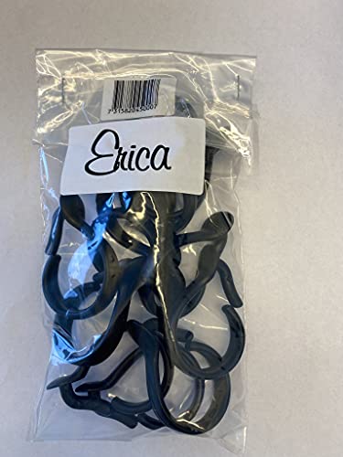 Erica Duschvorhangringe für Duschstange Schwarz 12er Packung Erica Duschvorhangringe für Duschstange Schwarz 12er Packung von Erica