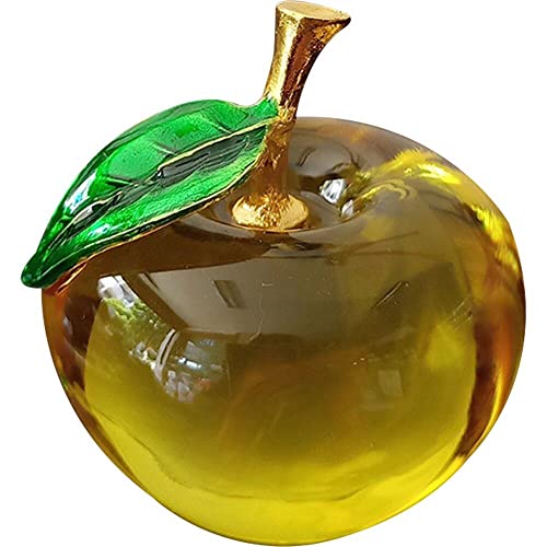 Apfelverzierungen Glas Home Dekoration Kristall Quarz Origination Gelbe Transparentes Geschenk Souvenir von Ericetion