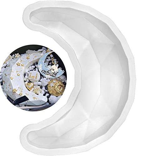 Ericetion 3D Mond Form Silikon Kuchen Form große Halbmond Mousse Kuchen Pfanne Brot Backen Formen für Eid Mubarak Party Kuchen Backen Werkzeug von Ericetion