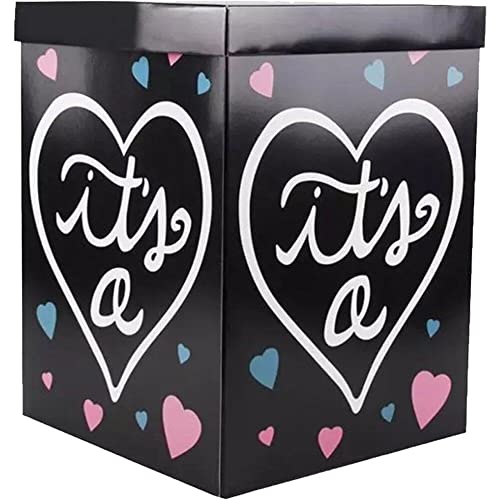 Ericetion Gender Enthüllen Überraschungsschachtel - Große Schwarze Geschenkbox, Papierballonbox Für Babypartygunst Und Partyzubehör Ericetion Gender Enthüllen Überraschungsschachtel - Große Schwarze Geschenkbox, Papierballonbox Für Babypartygunst Und Partyzubehör von Ericetion