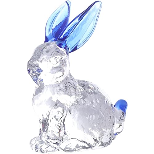 Ericetion Glas Kaninchen Figur Niedliche Kristall Kaninchenstatue Tiny Animal Skulptur Kunst Tierdekor Ornament Für Home Office von Ericetion