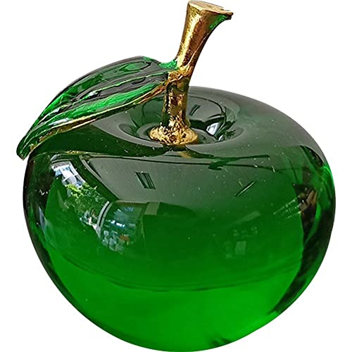 Kunstglasfiguren Grüne Apfelglasschmuck Skulptur Für Zuhause, Büro, Bücherregal Moderne Dekoration von Ericetion