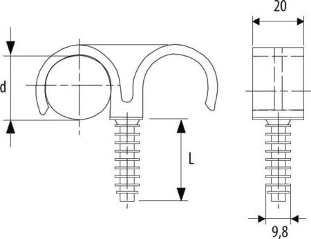 Erik FRF 022/1 – Heftklammern Caddy Ring FRF 2 x 22 mm P5 Nylon von Erico