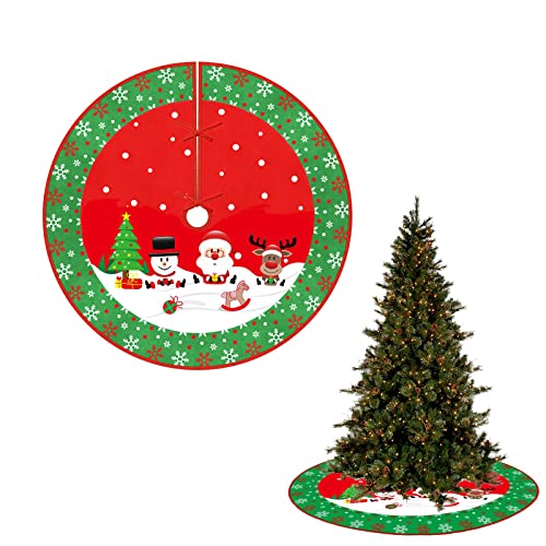 Weihnachtsbaum Rock, Weihnachtsbaum Matte 90cm Weihnachtsbaum Basis Runde Weihnachtsbaum Decke Rot Weihnachtsbaum Ornamente Home Decor von Ericrise