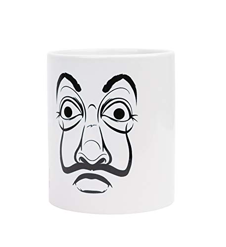 Grupo Erik Tasse Haus des Geldes Maske - Tasse Kaffeebecher Tasse Kaffee und Tee Dali Maske - Größe : 9,5 cm x 8 cm - Fassungsvermögen : 350 ml - Offizielle Lizenz von Grupo Erik