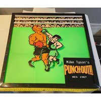 3D Punchout Lil Mac Vs Mike Tyson Wall Pixel Art Display von ErikECrafts