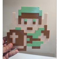 8-Bit Link Legend Of Zelda Nes Pixel Art Sprite Wanddekoration Spielzimmer Höhle von ErikECrafts