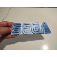Sega Logo 3D Gedruckt 8" Für Wanddekoration Im Schlafzimmer Spielzimmer Oder Mann Höhle Regal Gaming Art Dekor Ornament von ErikECrafts
