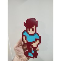 star Tropics 8-Bit Pixel Mike Jones Wandanzeige von ErikECrafts