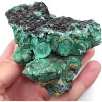 434G Grüne Malachit-Probe - Mineralprobe Natürlicher Ungeschliffener Malachit Hubei, China Große Grüne Malachit-Kristallstufe von ErikordGems