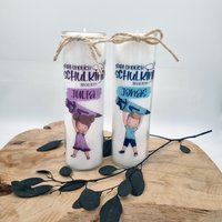Endlich Schulkind - Kerze Mit Mädchen Oder Junge Inkl. Schultüte, Namen & Datum Zur Einschulung Endlich Schulkind - Kerze Mit Mädchen Oder Junge Inkl. Schultüte, Namen & Datum Zur Einschulung von Erinnerungsverliebt