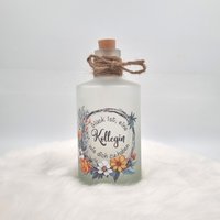 Lichtflasche Für Arbeitskollegin - Glück Ist Eine Kollegin Wie Dich Zu Haben Mit Blumen Wichtelgeschenk von Erinnerungsverliebt