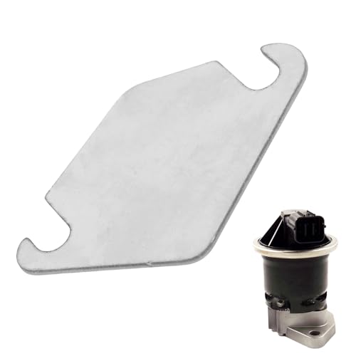 AGR Ventilplatte, Dichtung blind AGR-Ventildichtung platte kappe verschlussplatte, Edelstahl EGR Blindblockplattendichtung, Passend für Motoren - 1.4 und 1.6 HDI(Ohne Löcher) von Erioscar