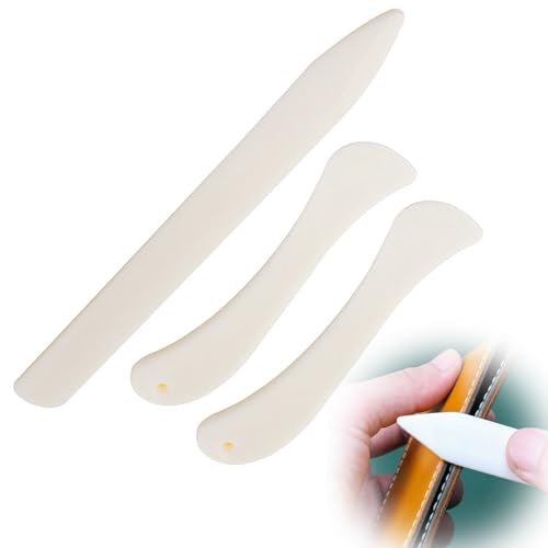 Erioscar 3-Teiliges Falzbein aus Knochen, Bone Folder Creaser Scoring faltendes Rillpapier Lederhandwerk, Kunststoff-Papierklappmesser für Papierhandwerk, zur Lederverarbeitung etc Erioscar 3-Teiliges Falzbein aus Knochen, Bone Folder Creaser Scoring faltendes Rillpapier Lederhandwerk, Kunststoff-Papierklappmesser für Papierhandwerk, zur Lederverarbeitung etc von Erioscar