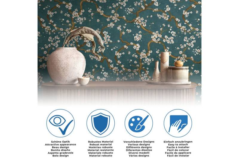 Erismann Strukturtapete 10067-03 Vlies Blumen Floral 0.53 x 10.05 m Bestseller Erismann von Erismann