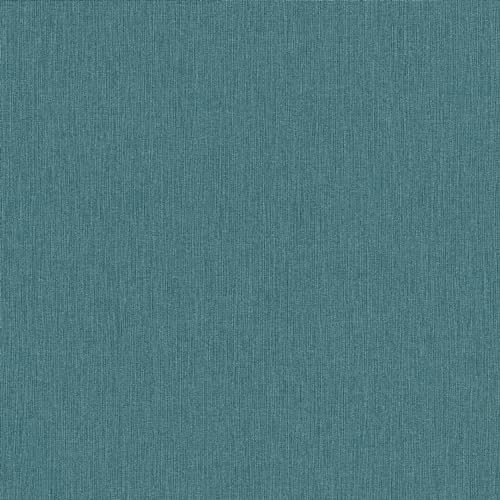 Erismann Tapete | Kollektion Fashion for Walls 4 | 10376-19 | Vliestapete | Uni/Einfarbig | 0.53 x 10.05 m | Türkis | Wohnzimmer | Flur | Büro | Küche | Wohnräume von EB-Erismann