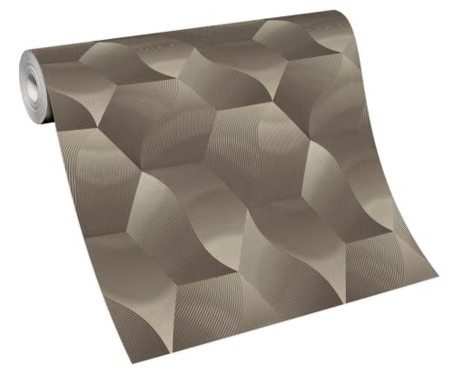 Vlies Tapete Design 3D Optik gold braun metallic schimmer geometrisch 10169-30 Erismann von EB-Erismann