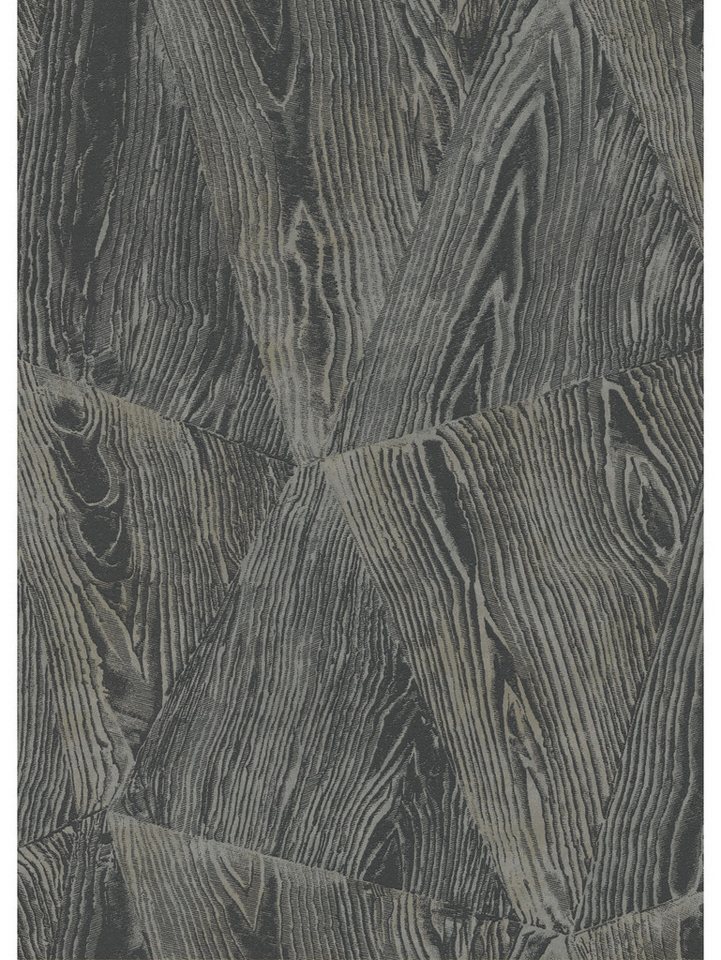 Erismann Vliestapete Erismann Vliestapete Holz anthrazit 10,05 x 0,53 m von Erismann