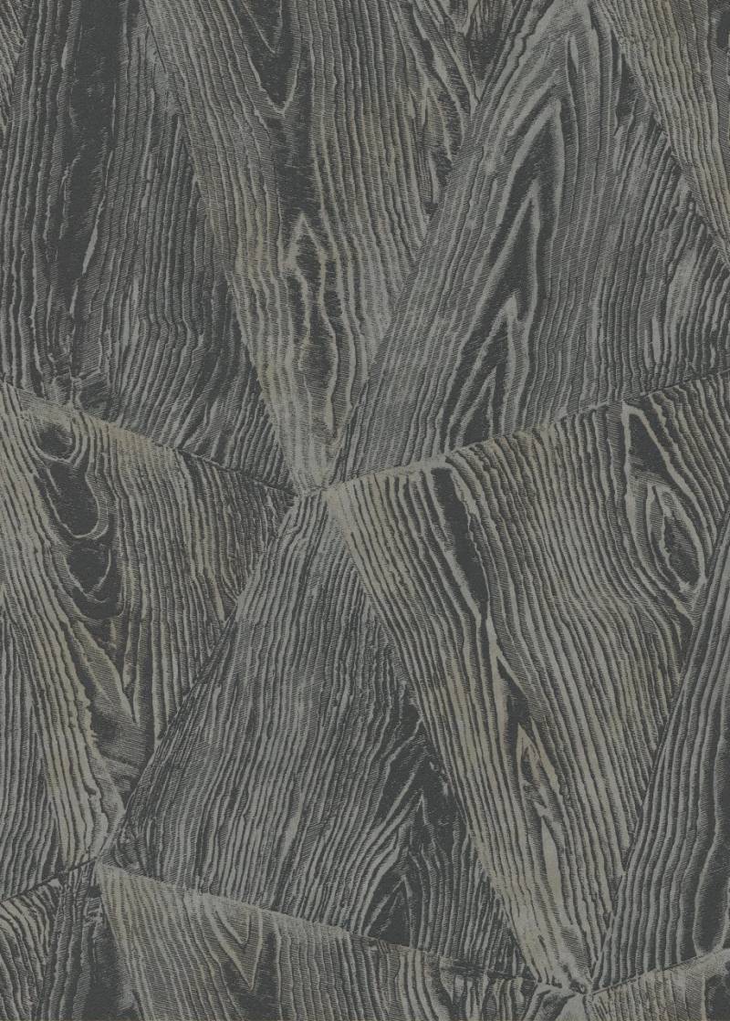 Erismann Vliestapete Holz anthrazit 10,05 x 0,53 m von Erismann