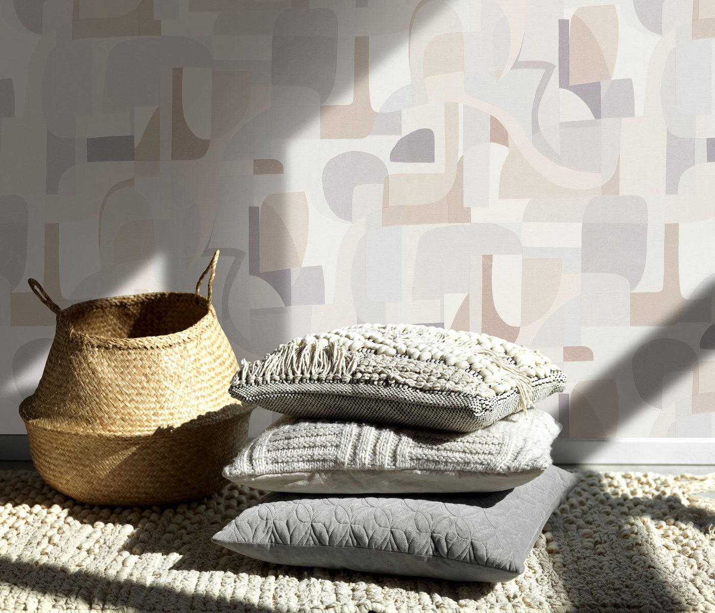 Erismann Vliestapete Vliestapete FRAGMENT, leicht strukturiert, Retro, abstrakt, colorblocking, geometrisch, kontrastfarbene Details, mehrfarbig, (1 St), Phthalate frei von Erismann