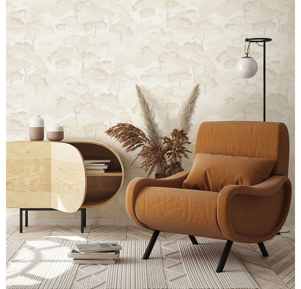 Erismann Vliestapete Wald Bäume Pflanzen Creme Beige Glitzer 10448-14 Elle Decoration Erismann Vliestapete Wald Bäume Pflanzen Creme Beige Glitzer 10448-14 Elle Decoration von Erismann