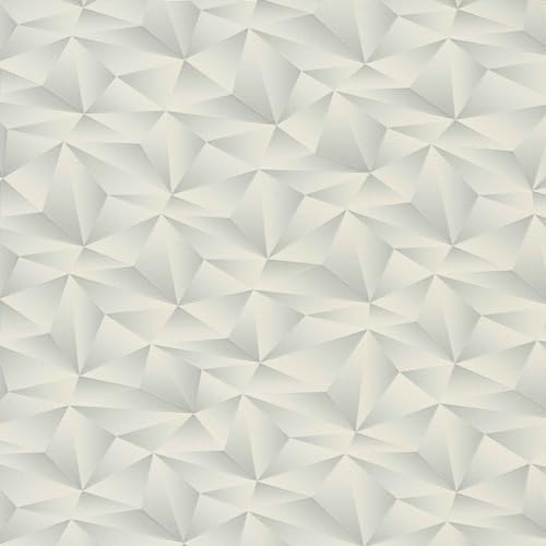 BRICOFLOR Geometrische Tapete silber grau weiß | Metallic Vliestapete mit 3D Dreieck Design | Grafische Vlies Mustertapete ideal für Büro und Schlafzimmer von BRICOFLOR