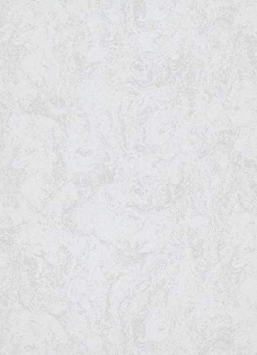 BRICOFLOR Hellgraue Tapete in Putzoptik | Vliestapete mit Putz Design in Weiß Grau | Dezente Tapete hell ideal für Schlafzimmer und Büro von BRICOFLOR