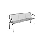 Siesta Bank mit Rückenlehne 1896 x 486 mm Weißaluminium von Erlau