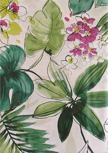Sommerlicher Spaß Tropischer Wald Abstrakte Impressions Vinyl-Flanell-Tischdecke (132, 1 x 177, 8 cm lang) von Erlene Home Fashions