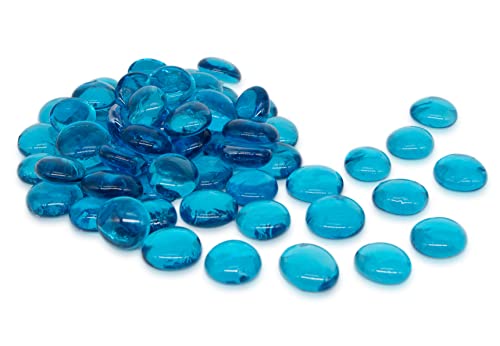 Erment - Hübsche Glasnuggets blau- 800g – formschön & sauber – Glas Muggelsteine, Dekosteine I Deko, Vase, Legematerial, basteln etc. von Erment