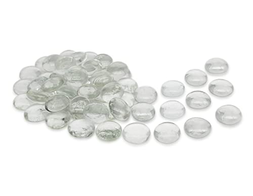 Erment - Hübsche Glasnuggets klar- 800g – formschön & sauber – Glas Muggelsteine, Dekosteine I Deko, Vase, Legematerial, basteln etc. von Erment