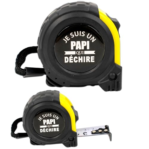 ERNESTINE - Maßband Papi – Geschenk für Großväter und Vatertag – Geschenk für Papa – Zubehör für Herren – personalisierbares Maßband für Familie – Geschenk Papi Herren Geburtstag Weihnachten Geburt von Ernestine