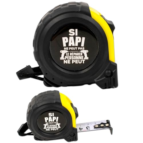 ERNESTINE - Maßband Papi – Geschenk für Großväter und Vatertag – Geschenk für Papa – Zubehör für Herren – personalisierbares Maßband für Familie – Geschenk Papi Herren Geburtstag Weihnachten Geburt von Ernestine