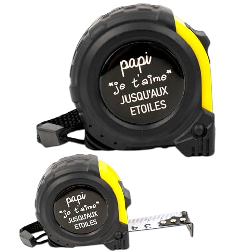 ERNESTINE - Maßband Papi – Geschenk für Großväter und Vatertag – Geschenk für Papa – Zubehör für Herren – personalisierbares Maßband für Familie – Geschenk Papi Herren Geburtstag Weihnachten Geburt von Ernestine