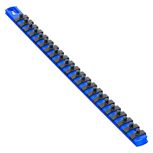 Ernst Verarbeitung 8400 m-red-1/4 18 magnetisch Sockel Organizer und 15–1/4-Zoll Twist Lock Clips, 8403M-Blue-1/4 von Ernst Manufacturing