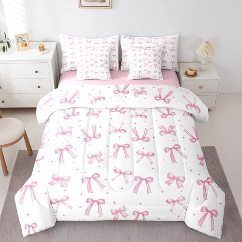 Erosebridal 7-teiliges Bettwäsche-Set mit Schleife, Queen-Size-Größe, mädchenhaftes Kokett-Bettwäsche-Set mit Laken, niedlicher adretter Fliege, Knoten, Bett in einer Tasche mit Bettlaken und Erosebridal 7-teiliges Bettwäsche-Set mit Schleife, Queen-Size-Größe, mädchenhaftes Kokett-Bettwäsche-Set mit Laken, niedlicher adretter Fliege, Knoten, Bett in einer Tasche mit Bettlaken und von Erosebridal